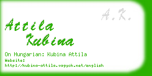 attila kubina business card